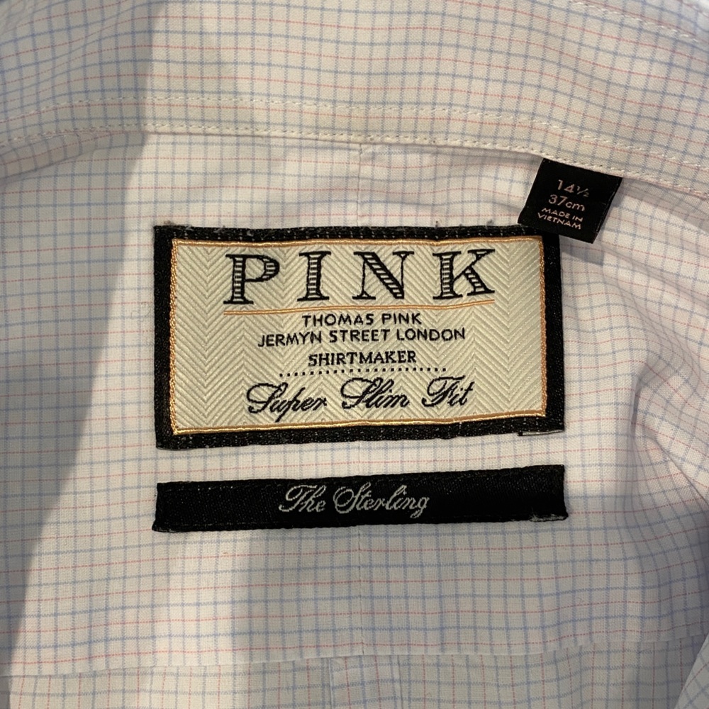 Thomas Pink Men Super Slim double-button barrel cuff dress shirt - The Sterling